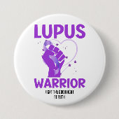 LUPUS WARRIOR Lila Aufklärungsmonat Button (Vorderseite)