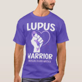 LUPUS WARRIOR Lila Band Aufklären T-Shirt (Vorderseite)