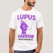 LUPUS WARRIOR Lila Band Aufklären T-Shirt (Vorderseite)