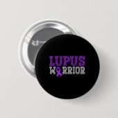 Lupus Warrior Lila Ribbon Lupus Sensibilisierungsm Button (Vorne & Hinten)