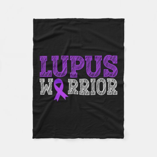 Lupus Warrior Lila Ribbon Lupus Sensibilisierungsm Fleecedecke (Vorderseite)