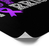 Lupus Warrior Lila Ribbon Lupus Sensibilisierungsm Poster (Ecke)