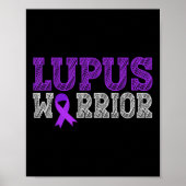 Lupus Warrior Lila Ribbon Lupus Sensibilisierungsm Poster (Vorne)