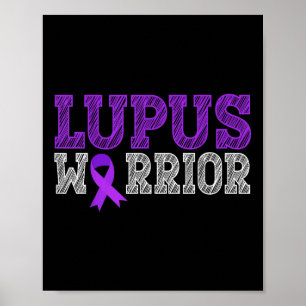 Lupus Warrior Lila Ribbon Lupus Sensibilisierungsm Poster