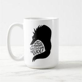 Lupus Warrior Mug – Hand-Lettered Wolf Quote Kaffeetasse
