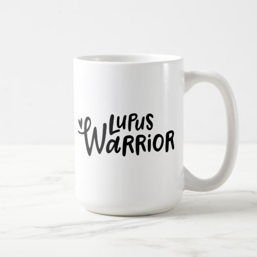 Lupus Warrior Mug – Hand-Lettered Wolf Quote Kaffeetasse (Rechts)