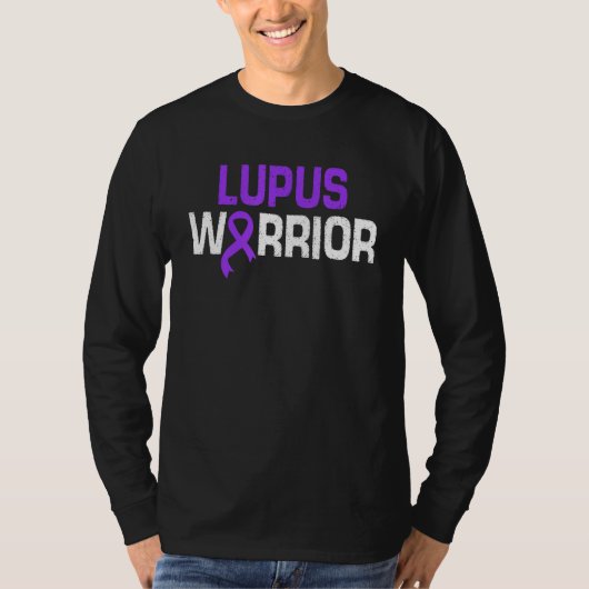 Lupus Warrior Purple Autoimmune Awareness Ribbon T-Shirt (Vorderseite)