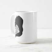 Lupus Warrior Tasse – handgeschriebener Wolf-Zitat (Vorderseite Links)