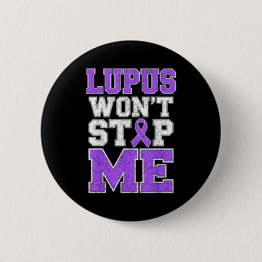 Lupus wird nicht aufhören Krieger Kämpfer Bewussts Button (Vorderseite)