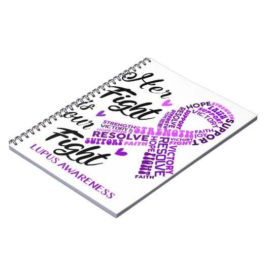 LupusLupus Bewusstsein Ihr Kampf ist unser Kampf Notizblock (Linke Seite)