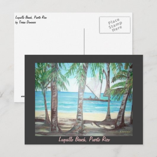 Luquillo Beach, Postkarte (Vorne/Hinten)
