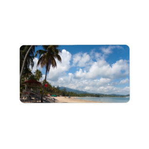 Luquillo Beach Puerto Rico Adressaufkleber