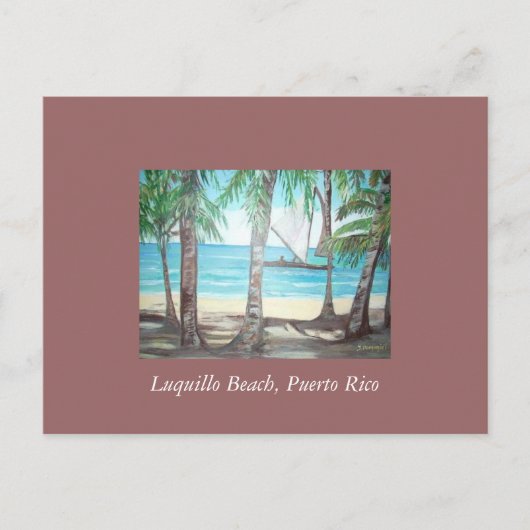 Luquillo Beach, Puerto Rico Postkarte (Vorderseite)