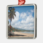 Luquillo Strand Puerto Rico Ornament Aus Metall (Links)