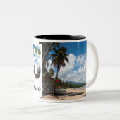 Luquillo Strand Puerto Rico Zweifarbige Tasse (VorderseiteRechts)
