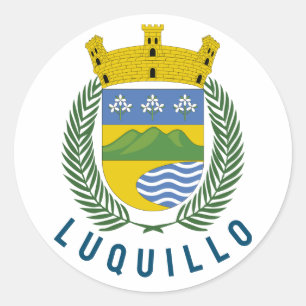Luquillo Wappen - Puerto Rico Runder Aufkleber