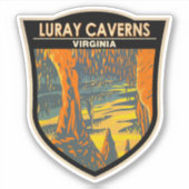 Luray Caverns Virginia Abzeichen für Reisen Aufkleber (Vorderseite)