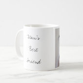 Lurcher-Aquarell mit "Text des besten" Freunds des Kaffeetasse (Vorderseite Links)