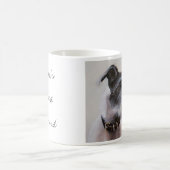 Lurcher-Aquarell mit "Text des besten" Freunds des Kaffeetasse (Mittel)