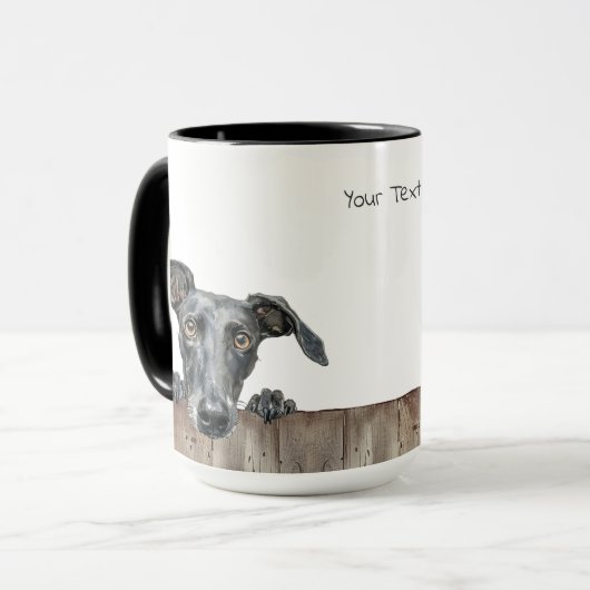 Lurcher Dog Tasse (Vorderseite Links)