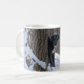 Lurcher hinter einem Baum - Tasse (Vorderseite Links)