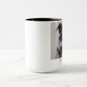 Lurcher-Hund in der Wasserfarbe-Tasse Tasse (Zentrum)