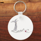 Lurcher Keyring Schlüsselanhänger (Vorderseite)