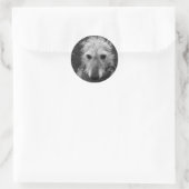 Lurcher Runder Aufkleber (Tasche)
