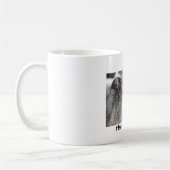 Lurcherhund im Schnee, hübscher Junge Kaffeetasse (Links)