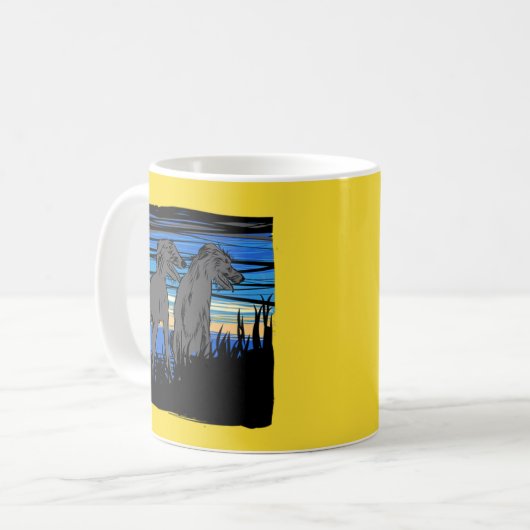 Lurchers overseeing the world kaffeetasse (Vorderseite Links)