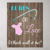 Lures or lace Gender offenbaren Begrüßungszeichen Poster (Vorne)