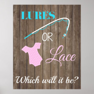 Lures or lace Gender offenbaren Begrüßungszeichen Poster