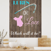 Lures or lace Gender offenbaren Begrüßungszeichen Poster (Küche)