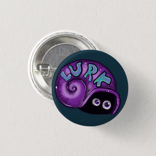 Lurk Introvert Snail Emote Button (Vorne & Hinten)