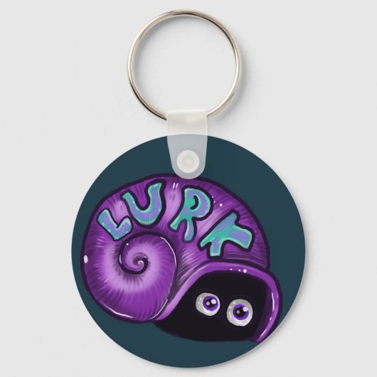 Lurk Introvert Snail Emote Schlüsselanhänger (Vorderseite)