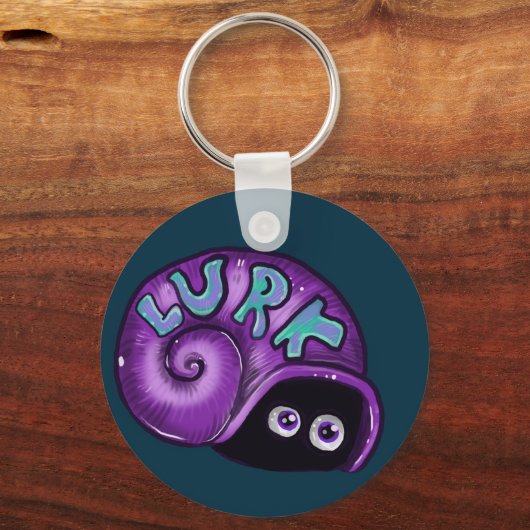 Lurk Introvert Snail Emote Schlüsselanhänger (Rückseite)