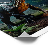 Lurking Albertosaurus Poster (Ecke)