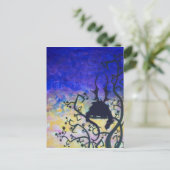 Lurking Dawn Dragon Silhouette Fantasy Art Postcar Postkarte (Stehend Vorderseite)