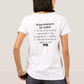 LURVE definiert T-Shirt (Rückseite)
