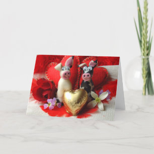 Lurve Kühe Feiertagskarte