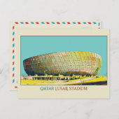 Lusail Stadium Architektur Illustration Katar Pos Postkarte (Vorne/Hinten)
