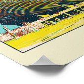 Lusail Stadium Architektur Illustration Katar Poster (Ecke)