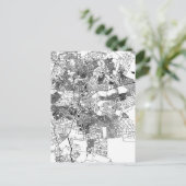 Lusaka Zambia City Map Postkarte (Stehend Vorderseite)