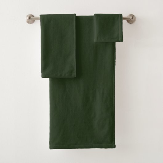 Luscious Dark Green Plush Badhandtuch Set (Insitu)
