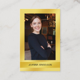 Luscious Eleganto Modernes Shiny Gold Foto Europa Visitenkarte