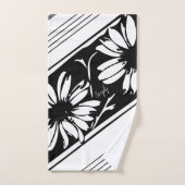 Luscious Erdbeeren auf Schwarz und Weiß Grafik Badhandtuch Set (Handtuch)