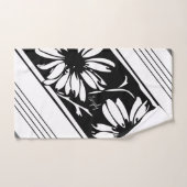 Luscious Erdbeeren auf Schwarz und Weiß Grafik Badhandtuch Set (Handtuch)