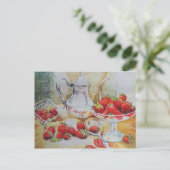 Luscious Erdbeeren in Wasserfarbe Postkarte (Stehend Vorderseite)