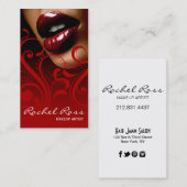 Luscious glattes LippenCurliques | Kardinalsrot Visitenkarte (Vorne/Hinten)