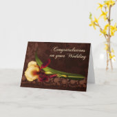 Luscious Iris Wedding Karte (Gelbe Blume)
